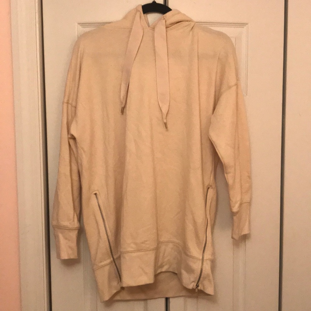 Long length hoodie sweatshirt